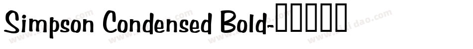 Simpson Condensed Bold字体转换